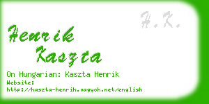 henrik kaszta business card